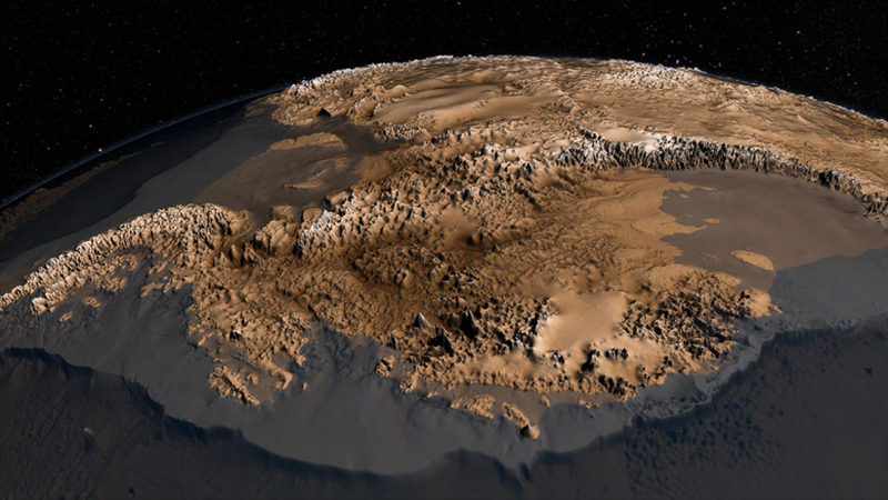 This is what Antarctica looks like without all that ice. (NASA British Antarctic Survey)